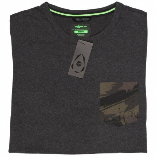 KORDA FAUX POCKET MENS CHARCOAL T-SHIRT  ULTIMA TAGLIA M-0