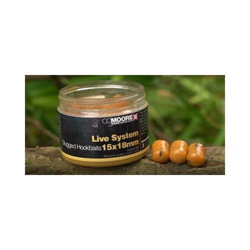 **CCMOORE LIVE SYSTEM GLUGGED DUMBELL HOOKBAITS  15 x 18 MM.