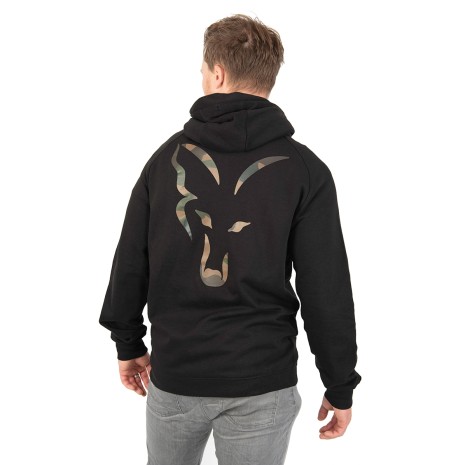 FOX LIGHTWEIGHT BLACK / CAMO ZIP HOODIE  ULTIME TAGLIE L E XXL-0