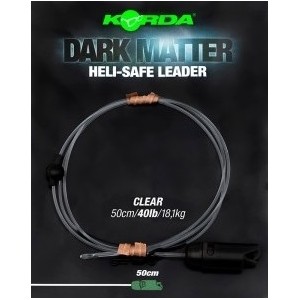 KORDA DARK MATTER LEADER HELI SAFE CLEAR 40 LB  50 CM / 100 CM