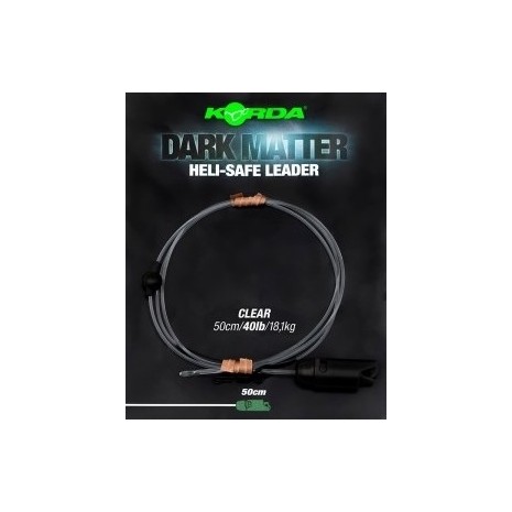 KORDA DARK MATTER LEADER HELI SAFE CLEAR 40 LB  50 CM / 100 CM