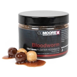 **CCMOORE BLOODWORM FLOATER HOOKBAITS ( DUMBELL GALLEGGIANTI DIPPATI )