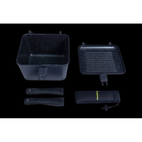 RIDGEMONKEY CONNECT DEEP PAN & GRIDDLE XL GRANITE EDITION-6