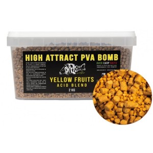 OVER CARP BAITS PVA BOMB YELLOW FRUITS 2 KG
