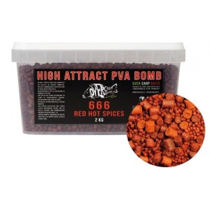 OVER CARP BAITS PVA BOMB 666 HOT SPICES 2 KG