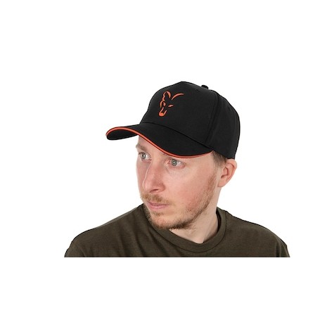 FOX BASEBALL CAP BLACK / ORANGE   NEW-1