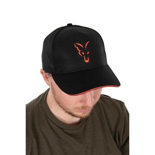 FOX BASEBALL CAP BLACK / ORANGE   NEW-2