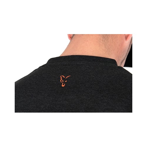 FOX COLLECTION T BLACK / ORANGE T-SHIRT  NEW-0