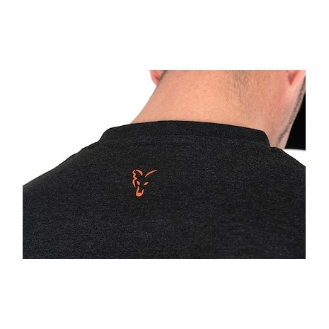FOX COLLECTION T BLACK / ORANGE T-SHIRT  NEW-0
