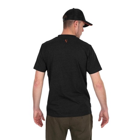 FOX COLLECTION T BLACK / ORANGE T-SHIRT  NEW-2