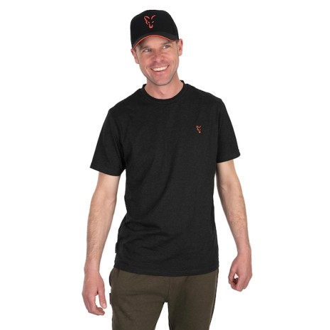 FOX COLLECTION T BLACK / ORANGE T-SHIRT  NEW-3