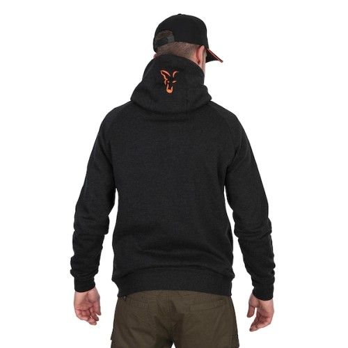 FOX COLLECTION LW HOODY T BLACK / ORANGE   NEW-2