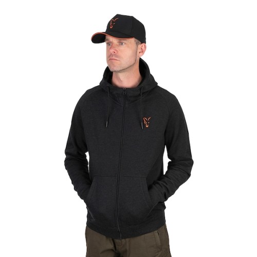 FOX COLLECTION LW HOODY T BLACK / ORANGE   NEW-3