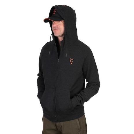 FOX COLLECTION LW HOODY T BLACK / ORANGE   NEW-4