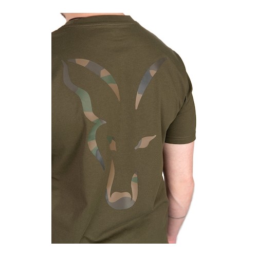 FOX KHAKI FOX HEAD LOGO T-SHIRT-1