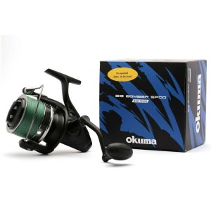 OKUMA BIG BOMBER SPOD 7000S IMBOBINATO CON TRECCIA