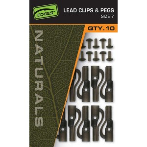 FOX EDGES NATURALS LEAD CLIPS E PEGS   NEW
