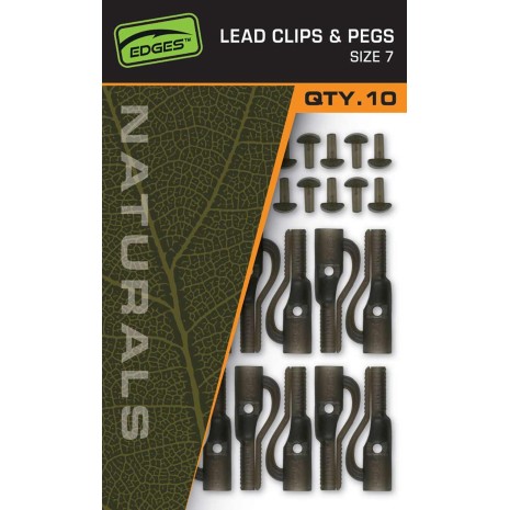 FOX EDGES NATURALS LEAD CLIPS E PEGS   NEW