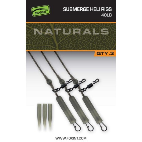 FOX EDGES NATURALS SUBMERGE HELI RIG LEADER  NEW