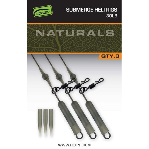 FOX EDGES NATURALS SUBMERGE HELI RIG LEADER  NEW-1