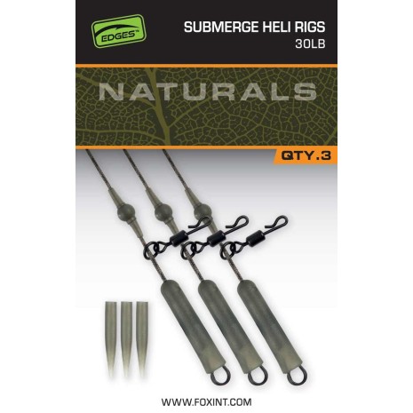 FOX EDGES NATURALS SUBMERGE HELI RIG LEADER  NEW-1