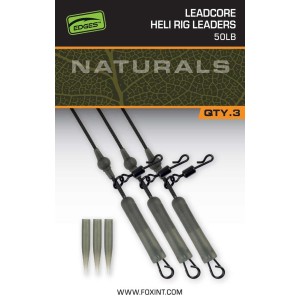 FOX EDGES NATURALS LEADCORE HELI RIG LEADERS   NEW
