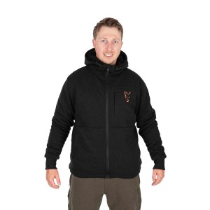 FOX COLLECTION SHERPA JACKET BLACK / ORANGE   NEW 24