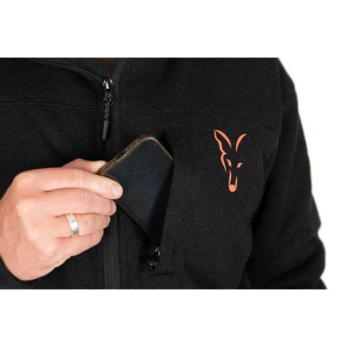 FOX COLLECTION SHERPA JACKET BLACK / ORANGE   NEW 24-0