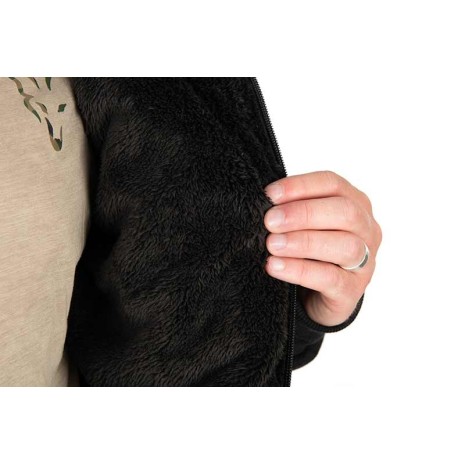 FOX COLLECTION SHERPA JACKET BLACK / ORANGE   NEW 24-3