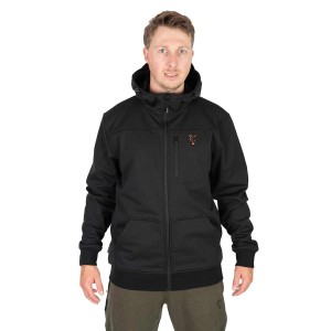 FOX COLLECTION SOFT SHELL JACKET BLACK / ORANGE   NEW 24