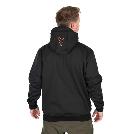 FOX COLLECTION SOFT SHELL JACKET BLACK / ORANGE   NEW 24-2