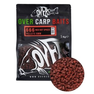 OVER CARP BAITS 666 RED HOT SPICE PELLET 6 MM 1 KG