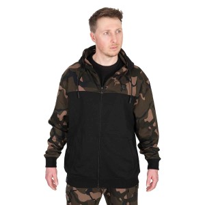 FOX LW BLACK/CAMO SPLIT ZIP HOODY