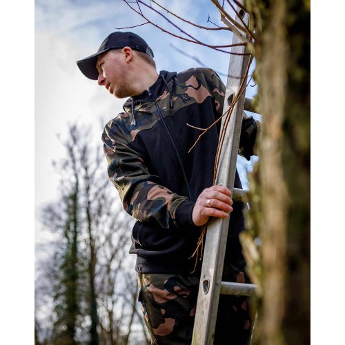 FOX LW BLACK/CAMO SPLIT ZIP HOODY-2