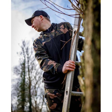 FOX LW BLACK/CAMO SPLIT ZIP HOODY-2