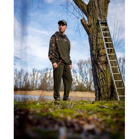 FOX LW KHAKI/CAMO SPLIT ZIP HOODY-2