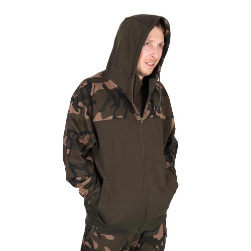 FOX LW KHAKI/CAMO SPLIT ZIP HOODY-4