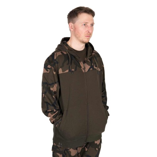 FOX LW KHAKI/CAMO SPLIT ZIP HOODY-8
