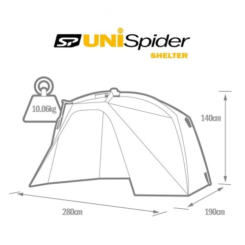 SOLAR SP UNI SPIDER BIVVY COMPLETO + PANNELLO FRONTALE + PAVIMENTO ZIPPATO  NEW-1