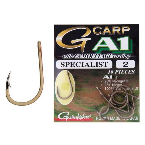 GAMAKATSU G CARP A1 HARD SPECIALIST COATED CAMO BROWN