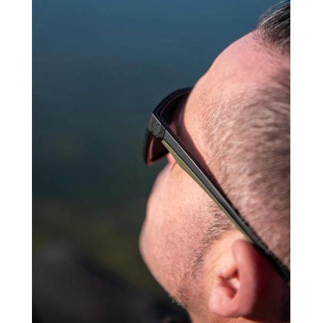 FOX COLLECTION GREEN & BLACK SHADES BROWN LENS