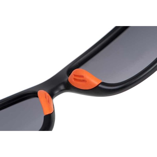 FOX COLLECTION BLACK & ORANGE SHADES GREY LENS