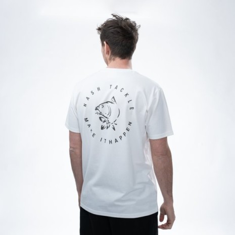 NASH MAKE IT HAPPEN CARP LOGO T SHIRT ECRU