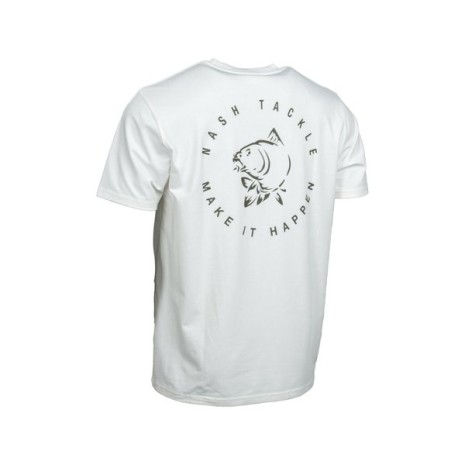 NASH MAKE IT HAPPEN CARP LOGO T SHIRT ECRU