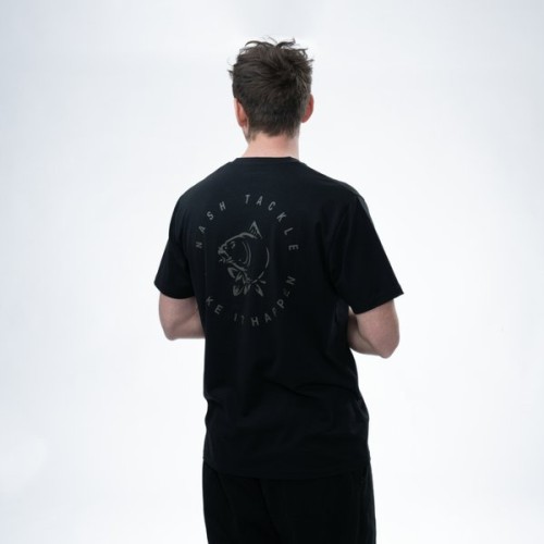 NASH MAKE IT HAPPEN CARP LOGO T SHIRT BLACK