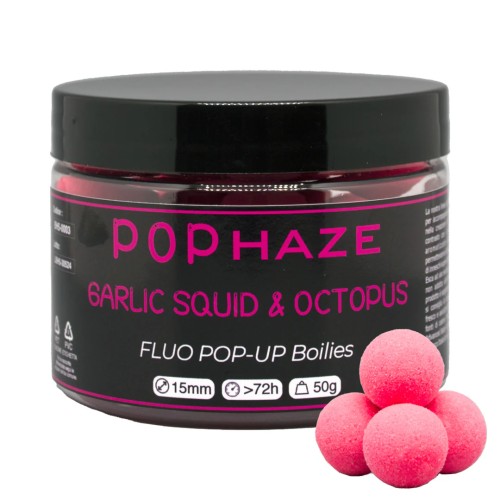 BOILHAZE POPHAZE GARLIC & SQUID OCTOPUS 15 MM....