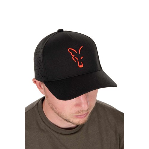 FOX COLLECTION BASEBALL CAP BLACK / ORANGE  NEW