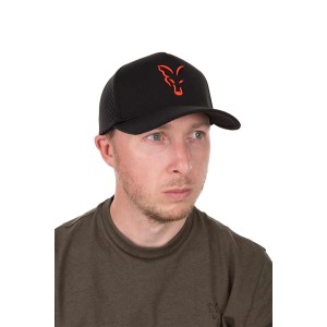 FOX COLLECTION BASEBALL CAP BLACK / ORANGE  NEW