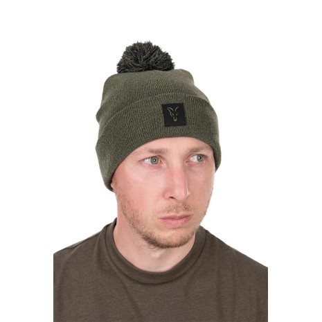 FOX COLLECTION BOBBLE HAT GREEN / BLACK