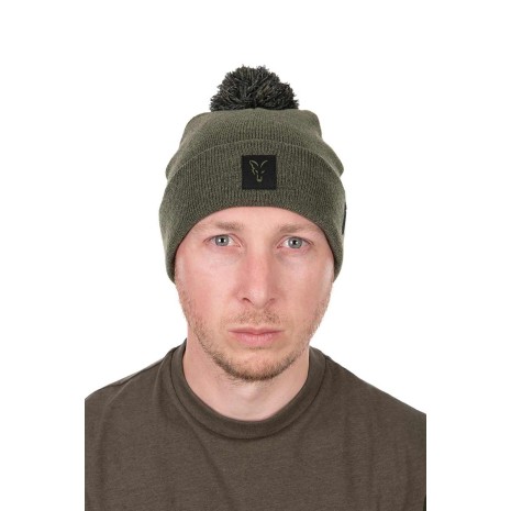 FOX COLLECTION BOBBLE HAT GREEN / BLACK
